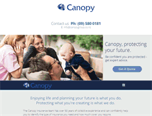 Tablet Screenshot of canopygroup.co.nz
